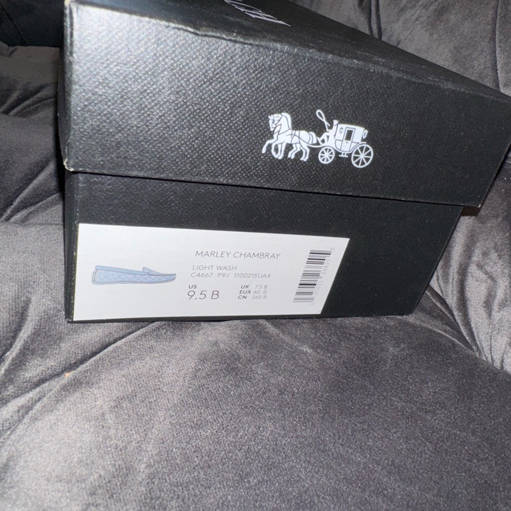 Coach Women's Light Blue Signature Loafers - Picture 3 of 3